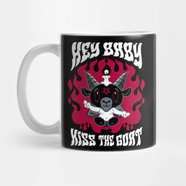 Kiss the Goat - Baphomet - Creepy Cute Goth - Ghost by Nemons